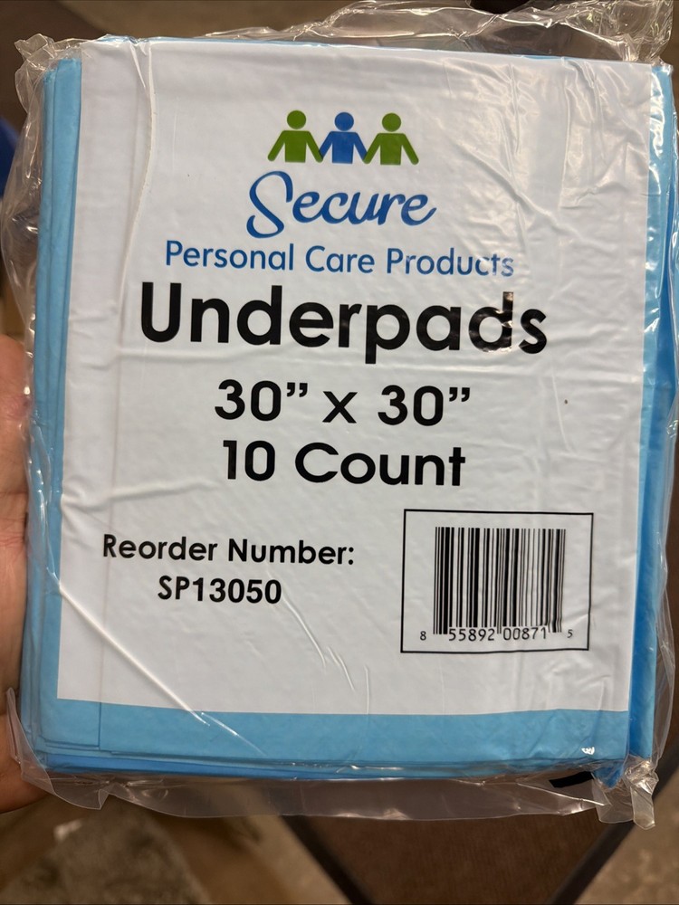 Secure Personal Care Underpads~ 30″x30″ ~ 150 count~SP13050