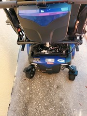 Merits Vector HD Power Wheelchair Blue/Black, 450 lbs, Joystick, Tilt In Space