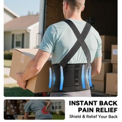 Work Back Brace for Men & Women, Adjustable Lower Back Support Belt for Sciat…
