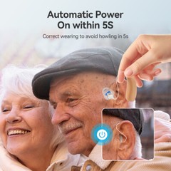 TE201 OTC Hearing Aids for Seniors Rechargeable 40H Battery Life Clear Sound