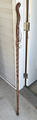 Handcrafted Wood Walking Stick, Twisted Oak Original Tags 55” Made By Sean West