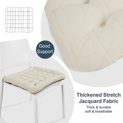 Comfort-Enhancing Jacquard Cushion with Anti-Skid Design – 16.5×15.7 inches
