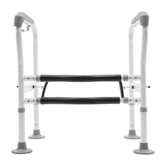 Toilet Frame Grab Bars Safety Rail Seat Handicap Assist Senior Arm Rest White US