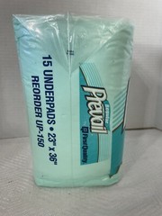PREVAIL Underpads 15 count Large-Regular super compressed 23″x36″ mint NEW unise