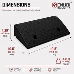 Portable 2PCS Curb Ramps – Ideal for Driveways and Loading Docks, 19.5″ x 10.5″