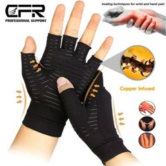 Copper Infused Arthritis Gloves Compression Support Hands Pain Relief Women Men
