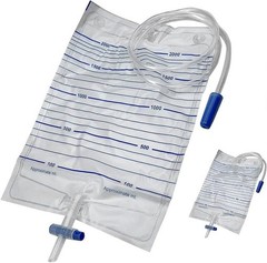 10 Pack 2000ML Urinary Drainage Bags Anti-Reflux Valve Easy Drain Medical Aid