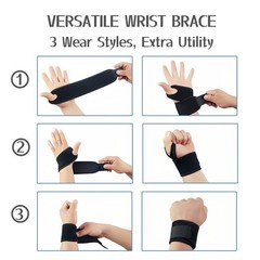 2 Pack Wrist Braces – Wrist Wraps for Carpal Tunnel, Arthritis, and Tendiniti…
