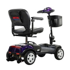 300W 300LBS 4-Wheel Foldable Mobility Scooter Purple