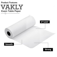 Headrest Exam Table Roll 8 in x 225 ft (2 Pack) – Disposable Smooth Barrier f…