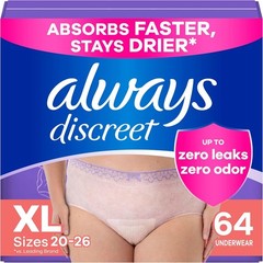 Always Discreet Women’s Incontinence Underwear S/M/L/XL/2XL/3XL Max Absorbency