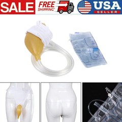 Reusable Male Portable Urinal Pee Holder Bag used for Urinary Incontinence Aid!