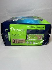 PREVAIL PER-FIT 360 DAILY UNDERWEAR ADULT SIZE DIAPERS Size 3 Barriatric 58-73”