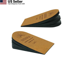 SIIHEA Adjustable Heel Lifts for Shoes, 1/4“ Height Large (1 Pair), Brown