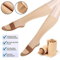 Wholesale Copper Compression Socks 20-30mmHg Graduated Support Mens Womens S-XXL