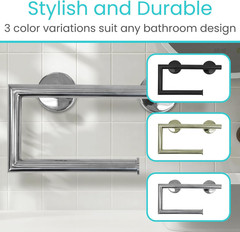 Grab Bar with Toilet Paper Holder (350lbs) – Handrail Bar Combo for Bathroom …