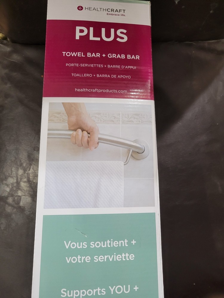 Steel 24″ Towel Bar Grab Bar Combo, Plus Towel Bar by , ADA Compliant