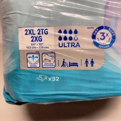 2 NEW SAMPLES OF TENA ProSkin Stretch ULTRA Briefs 2xl Adult 64-70 NEED OR ABDL
