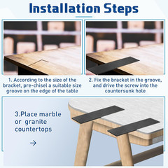 Sasylvia 6 Pack Countertop Support Bracket 3.5″ X 12″ Knee Wall Hidden Counterto