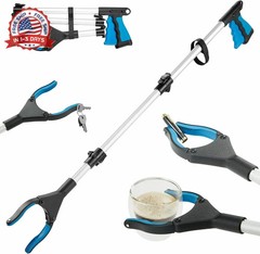 36 Inch Foldable Grabber Reacher Tool Heavy-Duty Rotating Jaw Magnetic Tip for E