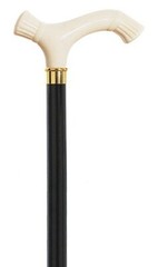 DECORATIVE WALKING CANE FRITZ HANDLE FLUTED ACCENTS ELEGANT WOOD CANE SALE