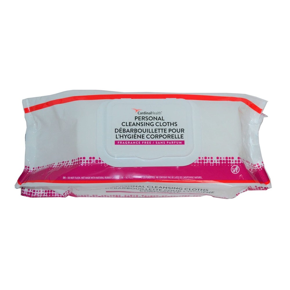 Cardinal Health Personal Cleansing Wipe 9 x 13″ 2AWU-64, 1 Pack 64 Wipes