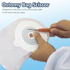 Professional Ostomy Bag Scissors – 5in Lightweight Tool with Protective Cover