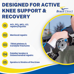 Ossur Rebound Post-Op Knee Brace Pediatric ROM Immobilizer ACL Meniscus Recovery