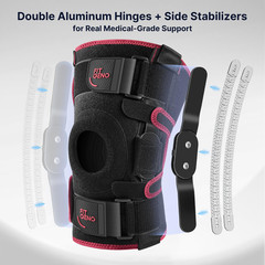 Hinged Knee Brace for Women: Adjustable Knee Brace with Side Stabilizers – Breat