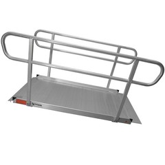 Titan Ramps 6′ Wheelchair Entry Ramp with Handrails – 850 lb. Capacity