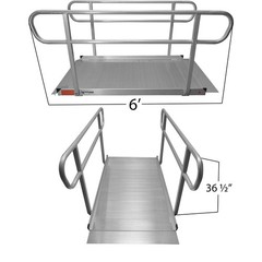 Titan Ramps 6′ Wheelchair Entry Ramp with Handrails – 850 lb. Capacity