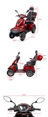 HS4W-A1R 1000W All-Terrain 4Wheel Mobility Scooter Heavy Duty for Adults Seniors