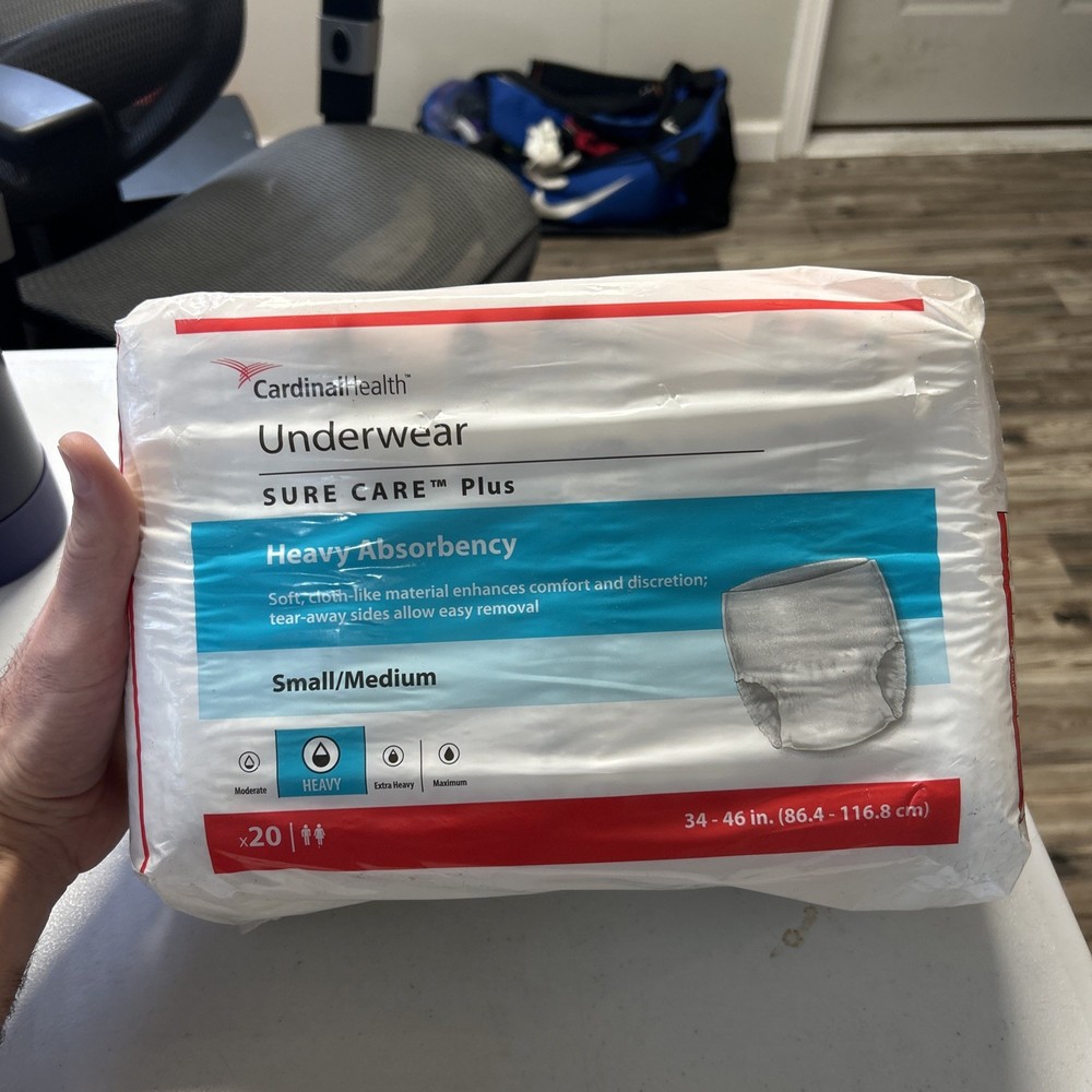 Cardinal Sure Care Plus Protective Underwear – S-M, Pack of 20
