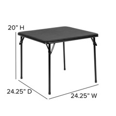 Flash Furniture Mindy Folding Kids Table Vinyl Padded Top Childrens Square