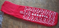 6 PAIRS Deroyal HOSPITAL NON-SKID NO SLIP SOCKS RED Bariatric M3066-B