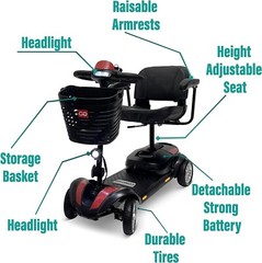 Mobility Scooters for Seniors, Powered Mobility Scooter for Adults with Seat