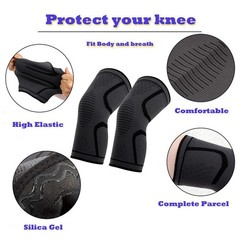 2PK Knee Brace Knee Compression Sleeve for Running Joint Pain Relief Plus Size