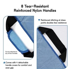 CoolShields Positioning Bed Pad with 8 Reinforced Handles 34″ x 52″ Washable NWT