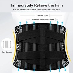 Adjustable Lower Back Brace Lumbar Support Waist Belt For Men Women Pain Relief