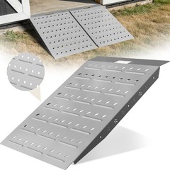 36″ x 24″ Shed Ramps Silver Loading Ramp 900 LB Capacity Alloy Loading Dock Ramp