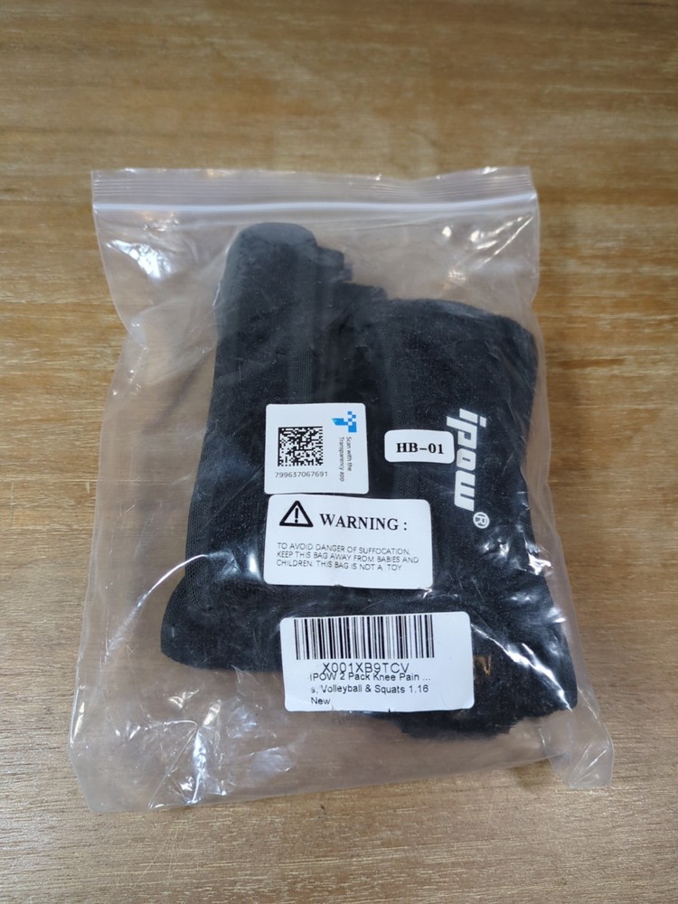 IPOW FBA_5169170 Knee Strap Support 2 Pieces – Black