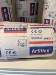 4 pieces of Artiflex Orthopedic Wrap, 1 @4 inches, 3 @ 6 inches