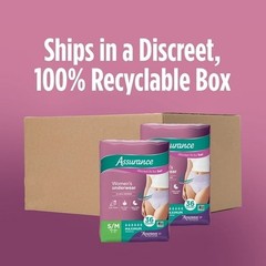 Assurance Women’s Incontinence & Postpartum Underwear, S/M , Maximum Absorbency
