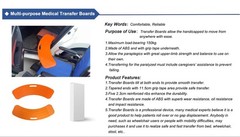 Handicap Slide Transfer Board,A Patient Exercise Tool for Wheelchair Users.Be…