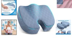 Non-Slip XX-Large Memory Foam Butt Pillow for Ultimate Back & Tailbone Comfort