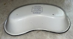 Vintage 1940s Cesco Columbian Made White Porcelain Enamel Metal Basin Tray