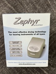 Zephyr by Dry & Store Hearing Aid Dryer Complete Kit w/Manual & Dry-Brik NEW