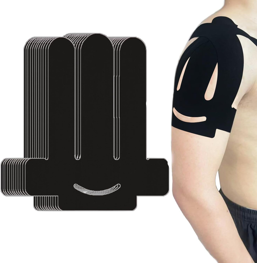 Kinesiology Tape for Shoulder Precut, 12 PCS Shoulder Tape for Pain Relief, Orig