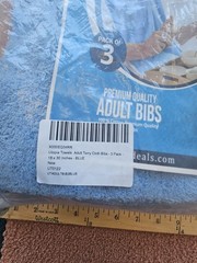 3 Pack Utopia Towels Terrycloth Adult Bibs 18 x 30 in Blue 100% Cotton Ç0c