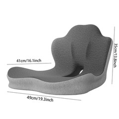 Memory Foam Seat Cushion with Back Support, Orthopedic Tailbone Pain Relief Cush